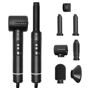 Scb35383670e6468e962c0d67841f3e52A.jpg_960x960.jpg 7 In 1 Hair Dryer Nozzle Diffuser Hot Air Brush Straightener Comb Curler Blow Dryer Brush